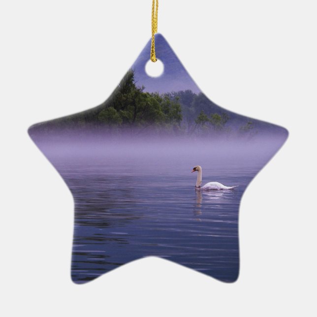 Adorno De Cerámica Cisne en el lago (Frente)