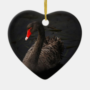 Adorno De Cerámica Cisne Negro