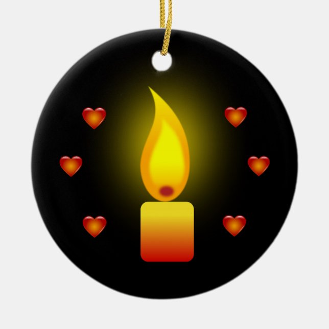 Adorno De Cerámica Cita de 'Amor y Luz' (Frente)