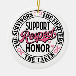 Adorno De Cerámica Cita de aumento del cáncer de mama