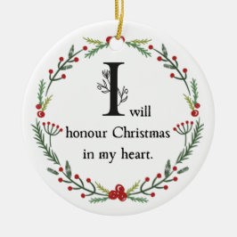 Adorno De Cerámica Cita De Desplazamiento Que Honraré A Los Navidades