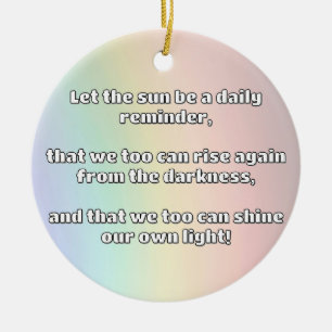 Adorno De Cerámica Cita de estímulo positiva de Empath Shine