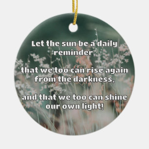 Adorno De Cerámica Cita de estímulo positiva de Empath Shine