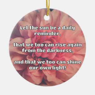 Adorno De Cerámica Cita de estímulo positiva de Empath Shine