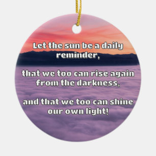 Adorno De Cerámica Cita de estímulo positiva de Empath Shine