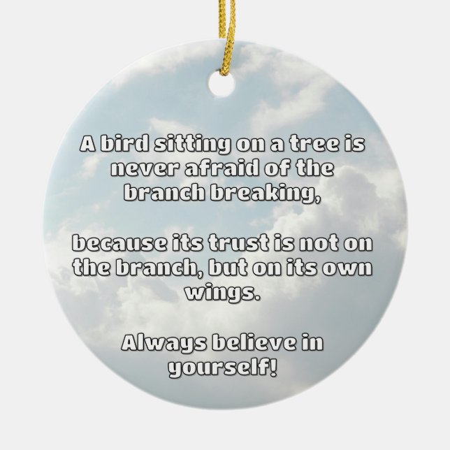 Adorno De Cerámica Cita de estímulo positivo de Empath Belig (Frente)