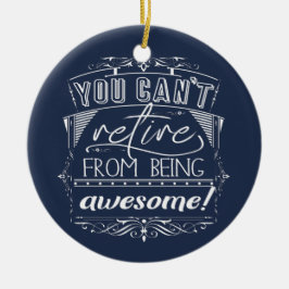 Adorno De Cerámica Cita de jubilación Personalizado azul retirada inc