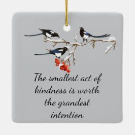 Adorno De Cerámica Cita de Magpies de Navidades personalizados