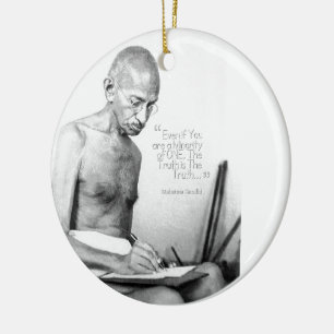 Adorno De Cerámica Cita de Mahatma Gandhi, minoría de uno, verdad