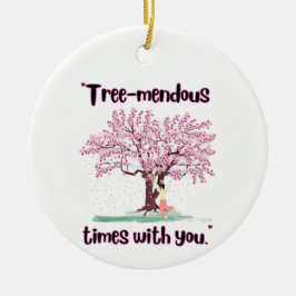 ADORNO DE CERÁMICA CITA DE MENDUS DE ÁRBOL