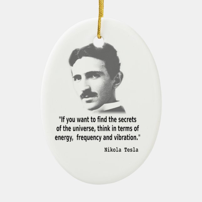 Adorno De Cerámica Cita De Nikola Tesla (Frente)
