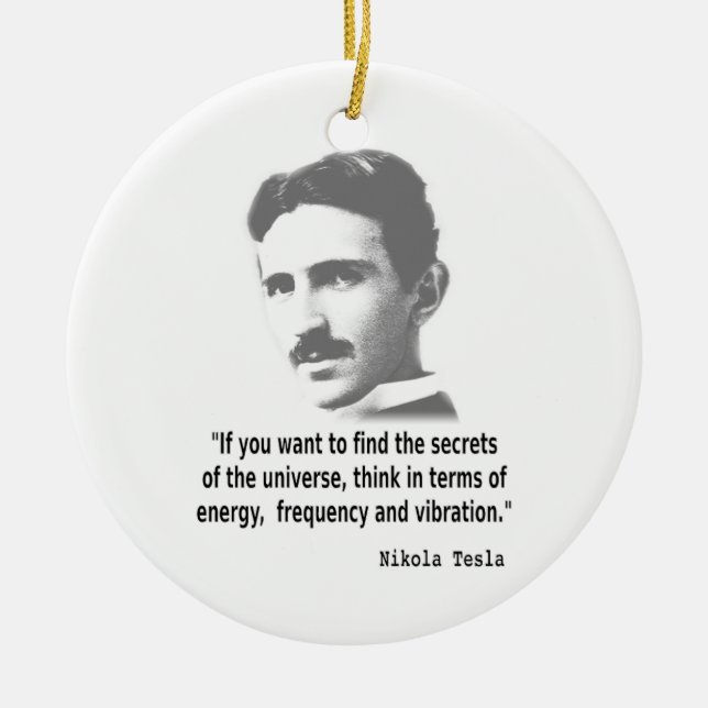 Adorno De Cerámica Cita De Nikola Tesla (Frente)