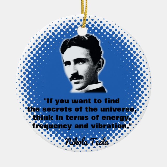 Adorno De Cerámica Cita De Nikola Tesla T-Shirt (Frente)