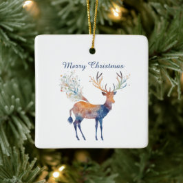 Adorno De Cerámica Cita de renos festivos navidad