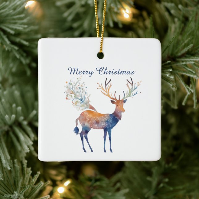 Adorno De Cerámica Cita de renos festivos navidad (Árbol)
