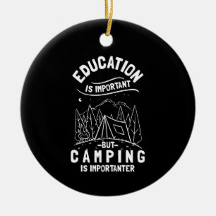Adorno De Cerámica Cita divertida de Camping