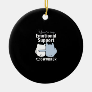 Adorno De Cerámica Cita divertida de Coworker de ayuda emocional