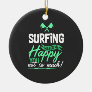 Adorno De Cerámica Cita Divertida de Surf