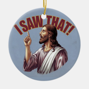 Adorno De Cerámica Cita Divertida Jesús Meme Vi Eso Cartel Cristiano