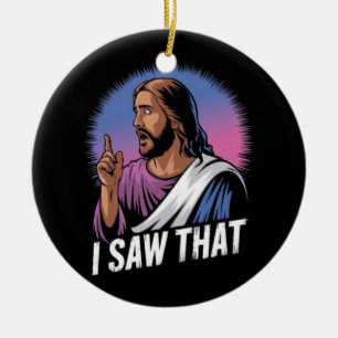 Adorno De Cerámica Cita Divertida Jesús Meme Vi Eso Cartel Cristiano