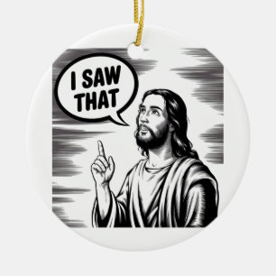 Adorno De Cerámica Cita Divertida Jesús Meme Vi Eso Cristiano
