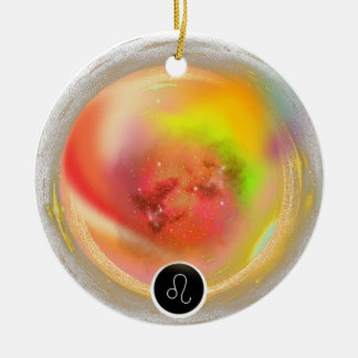 Adorno De Cerámica Cita Leo del Rótulo Zodiaco moderno | Fuego de ele