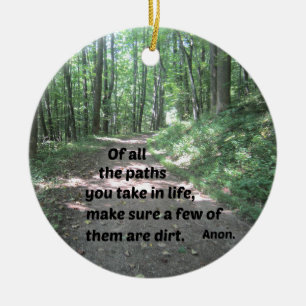 Adorno De Cerámica Cita sobre los caminos de la naturaleza.