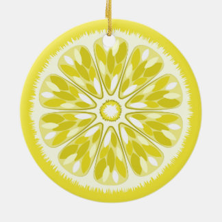 Adorno De Cerámica Cítrico Slices Lemon