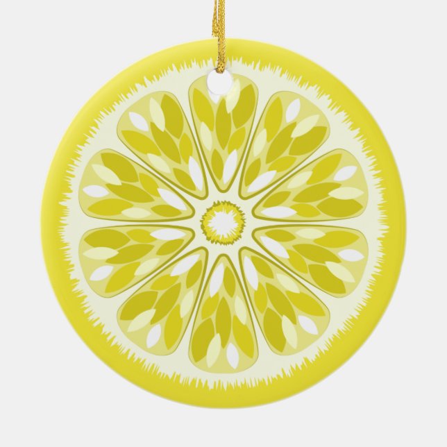 Adorno De Cerámica Cítrico Slices Lemon (Atrás)