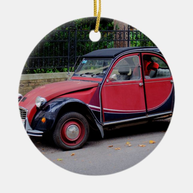Adorno De Cerámica Citroen 2 CV Charleston (Frente)