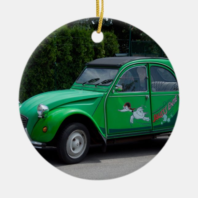 Adorno De Cerámica Citroen 2 CV Sauss Ente (Frente)