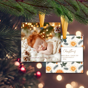 Adorno De Cerámica Citrus Hygge Feliz Navidad