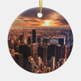 Adorno De Cerámica  City skyline image on ceramic ornament