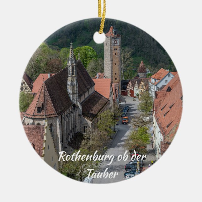 Adorno De Cerámica Ciudad antigua de Rothenburg ob der tauber (Frente)