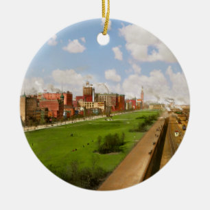 Adorno De Cerámica Ciudad - Chicago IL -  Grant Park 1901