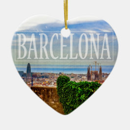Adorno De Cerámica Ciudad de Barcelona