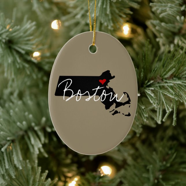 Adorno De Cerámica Ciudad de Massachusetts (Árbol)