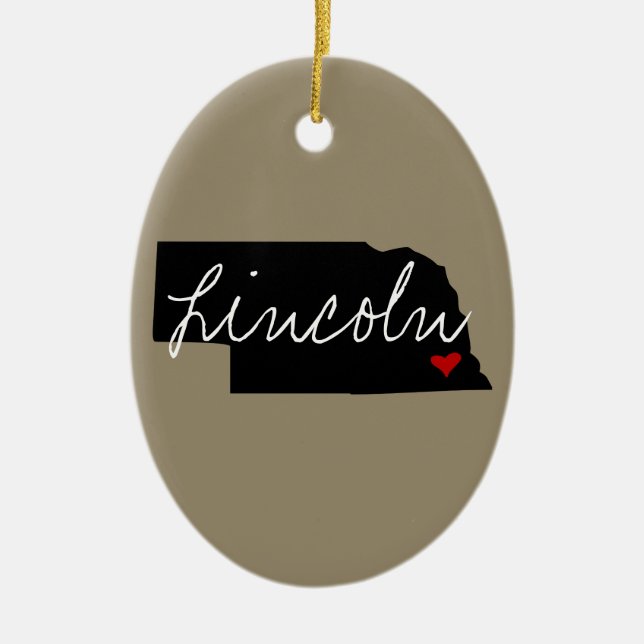 Adorno De Cerámica Ciudad de Nebraska (Frente)