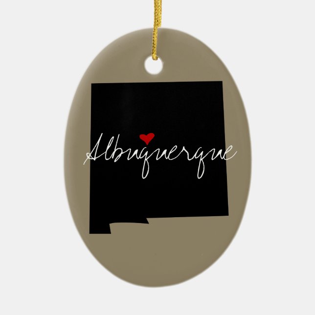 Adorno De Cerámica Ciudad de New México (Frente)