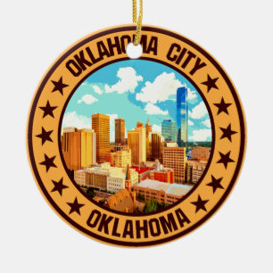 Adorno De Cerámica Ciudad de Oklahoma