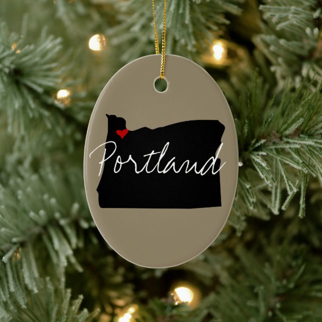 Adorno De Cerámica Ciudad de Oregon (Árbol)