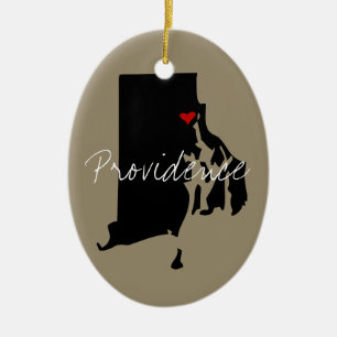 Adorno De Cerámica Ciudad de Rhode Island