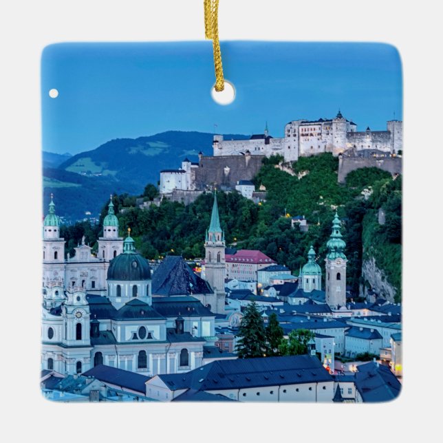 Adorno De Cerámica Ciudad de Salzburg, Austria (Anverso)
