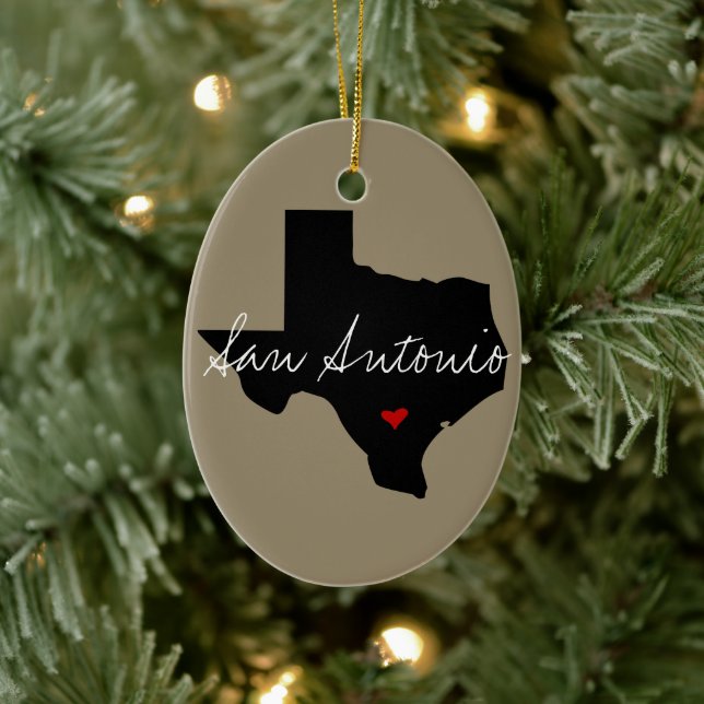 Adorno De Cerámica Ciudad de Texas (Árbol)