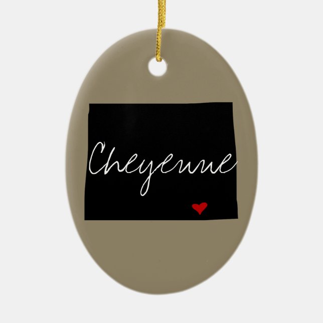 Adorno De Cerámica Ciudad de Wyoming (Frente)