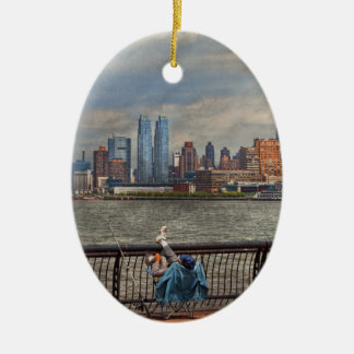 Adorno De Cerámica Ciudad - Hoboken, NJ - Pesca - La buena vida