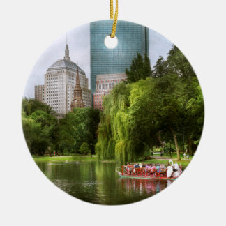 Adorno De Cerámica Ciudad - mamáes de Boston - jardín público de