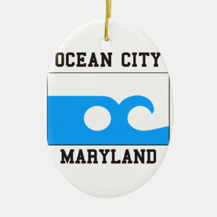 Adorno De Cerámica Ciudad Maryland del océano