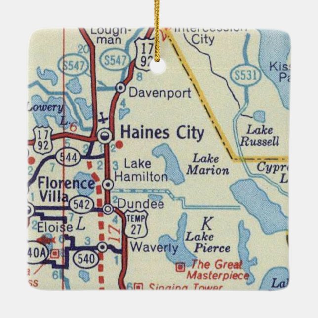 Adorno De Cerámica Ciudad Vieja de Haines Florida (Reverso)