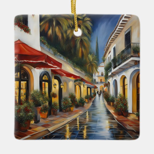 Adorno De Cerámica Ciudad Vieja Marbella (Anverso)